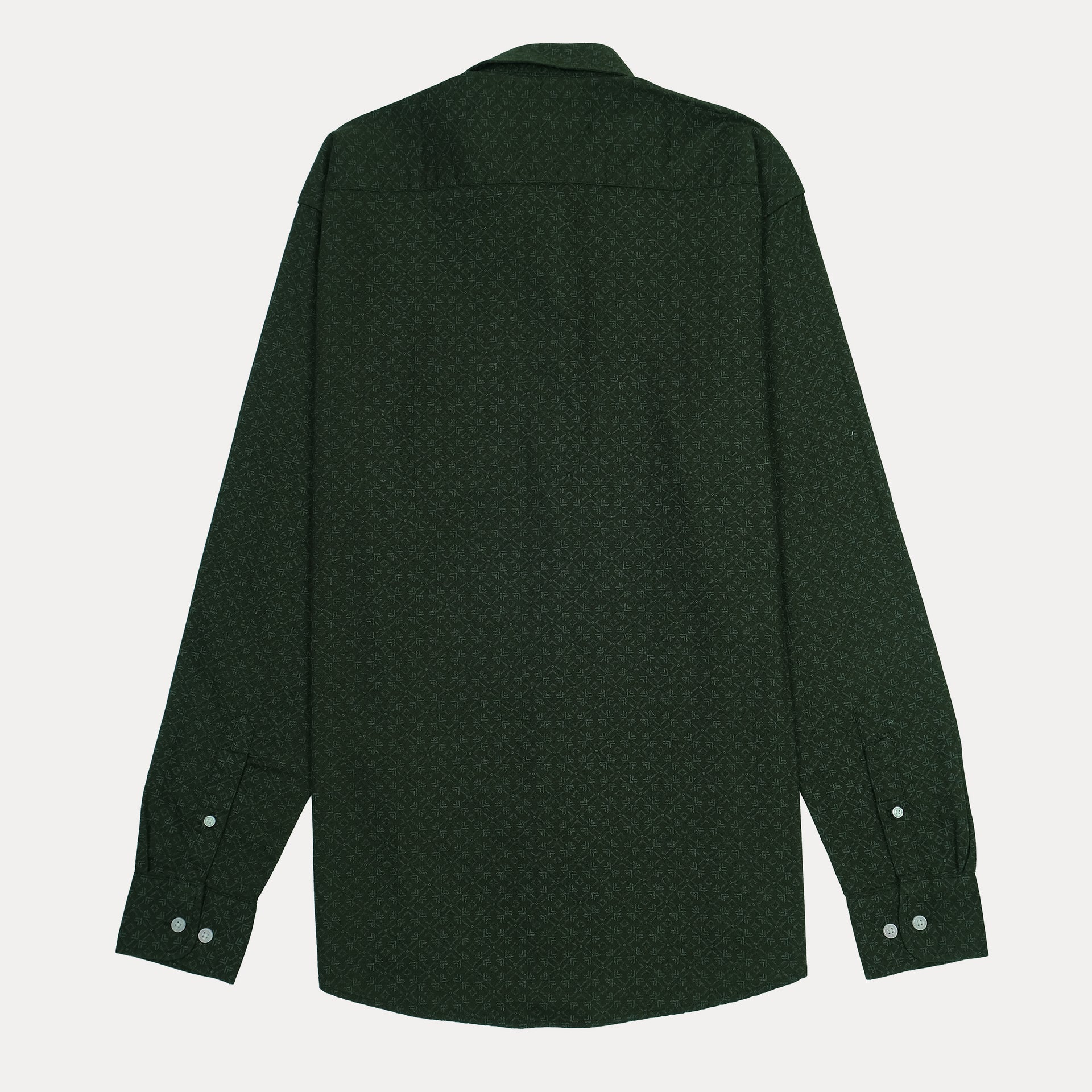 TOMMY HILFIGER Emerald Shadow Regular Fit Long Sleeve Textured Button-Up Shirt