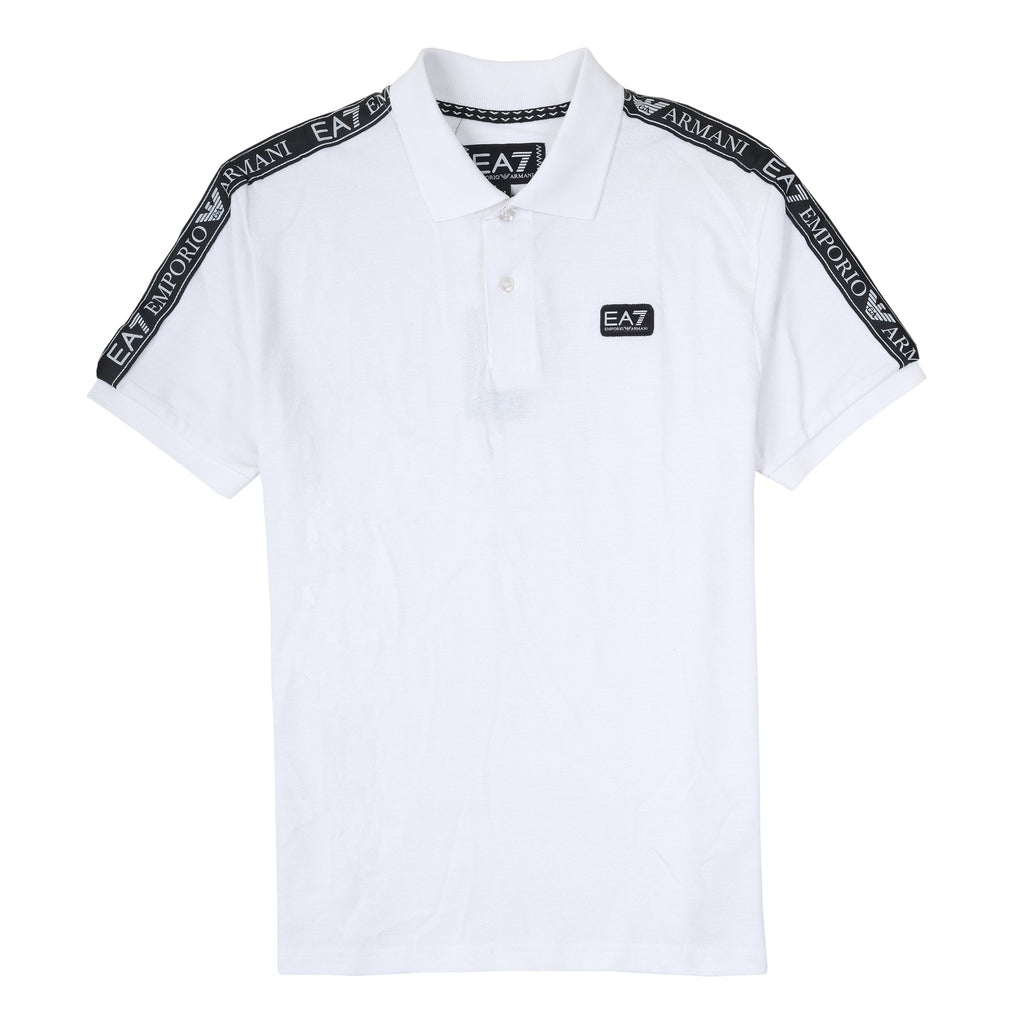 ARMANI Crystal White Slim Fit Piqu�� Polo Shirt