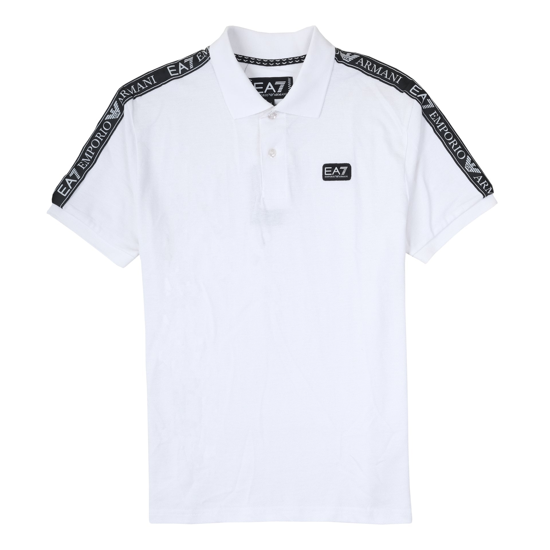 ARMANI Crystal White Slim Fit Piqu�� Polo Shirt