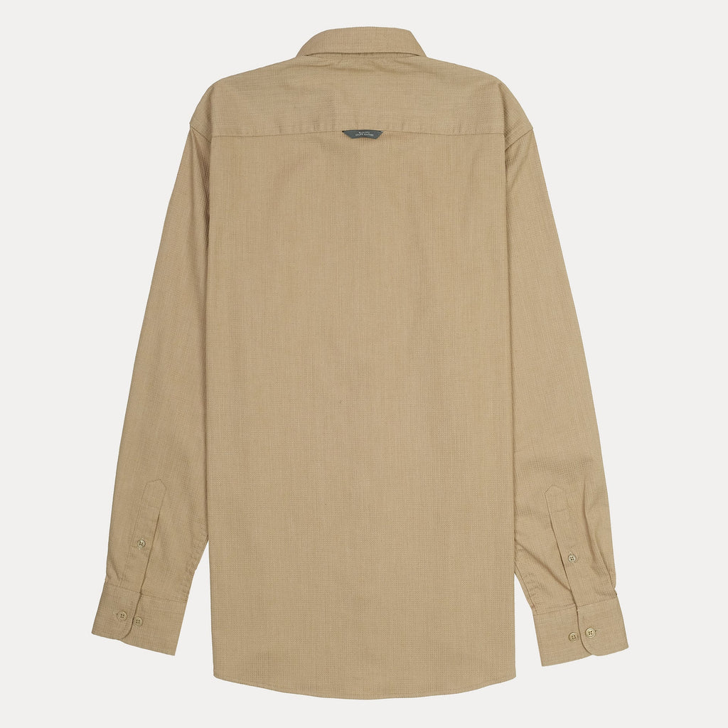 ARMANI EXCHANGE Sunbeam Tan Relaxed Fit Long Sleeve Button-Up Shirt