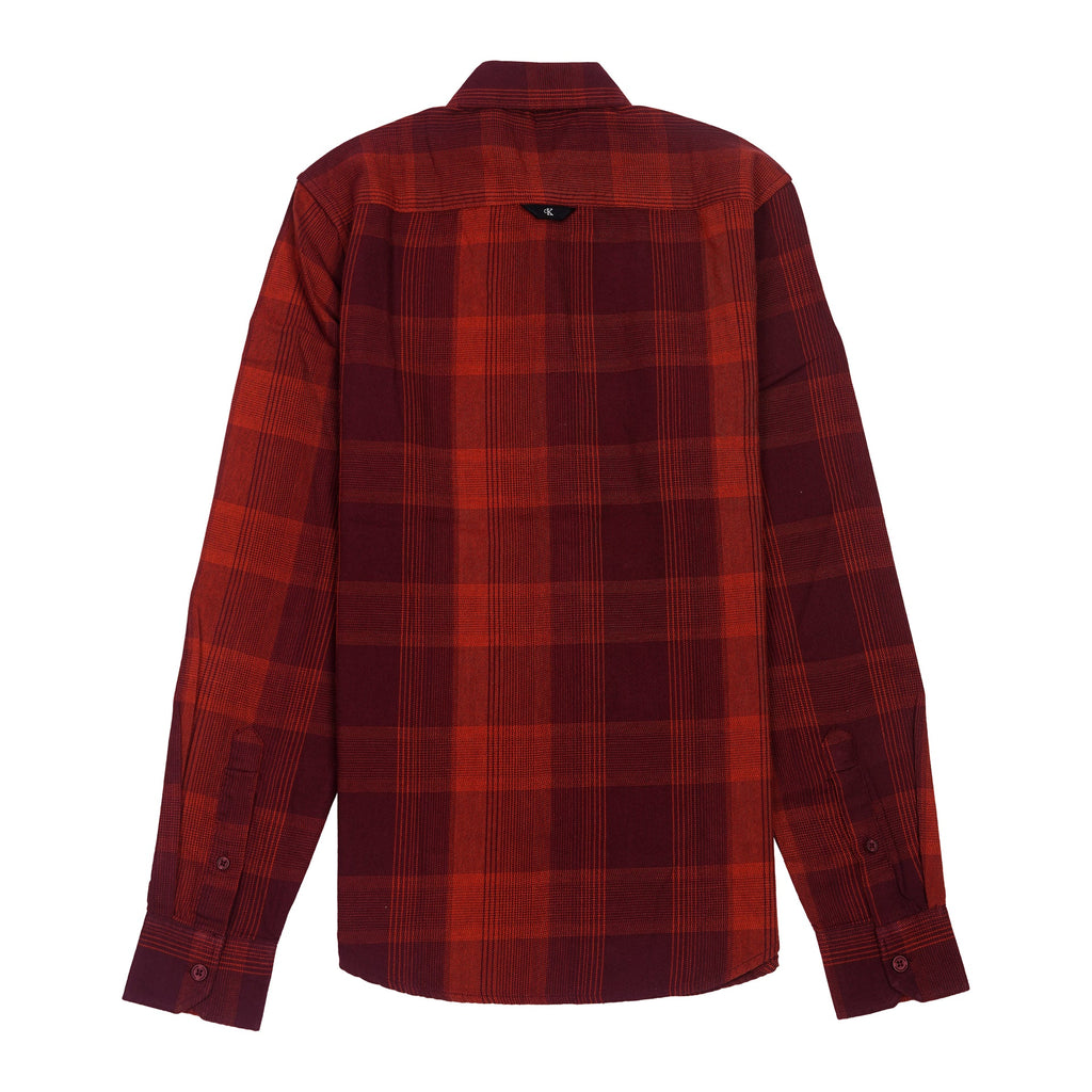 CALVIN KLEIN JEANS Ember Glow Tailored Fit Long Sleeve Flannel Shirt