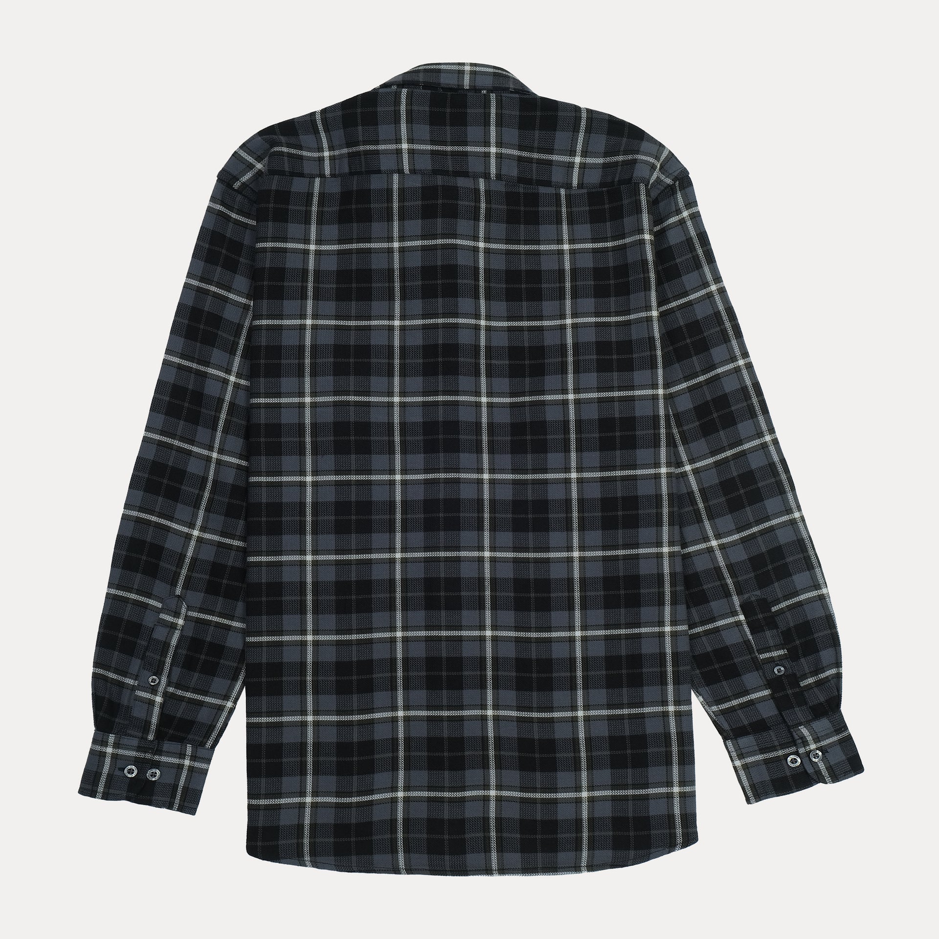 LACOSTE Midnight Slate Classic Fit Plaid Button-Up Shirt