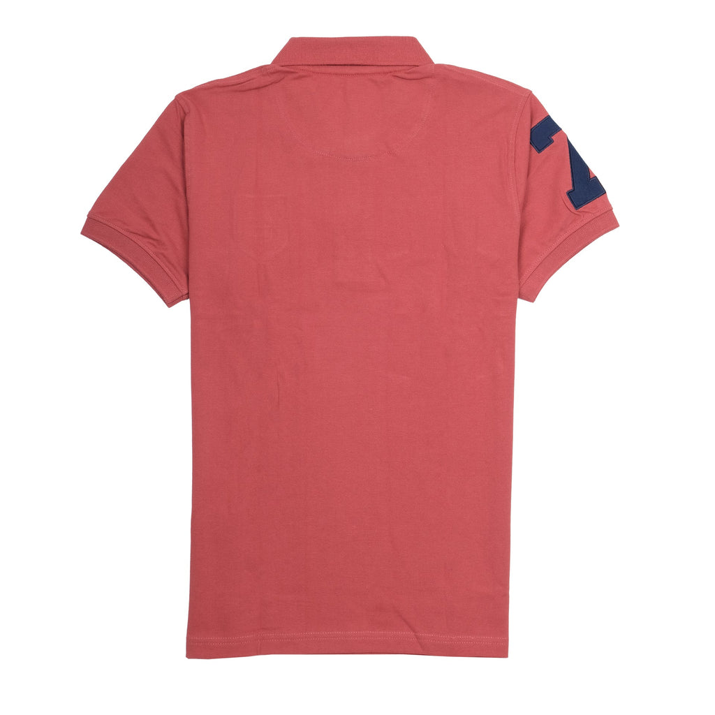 SUPERDRY Crimson Blaze Classic Fit Sport Polo with Navy Accent