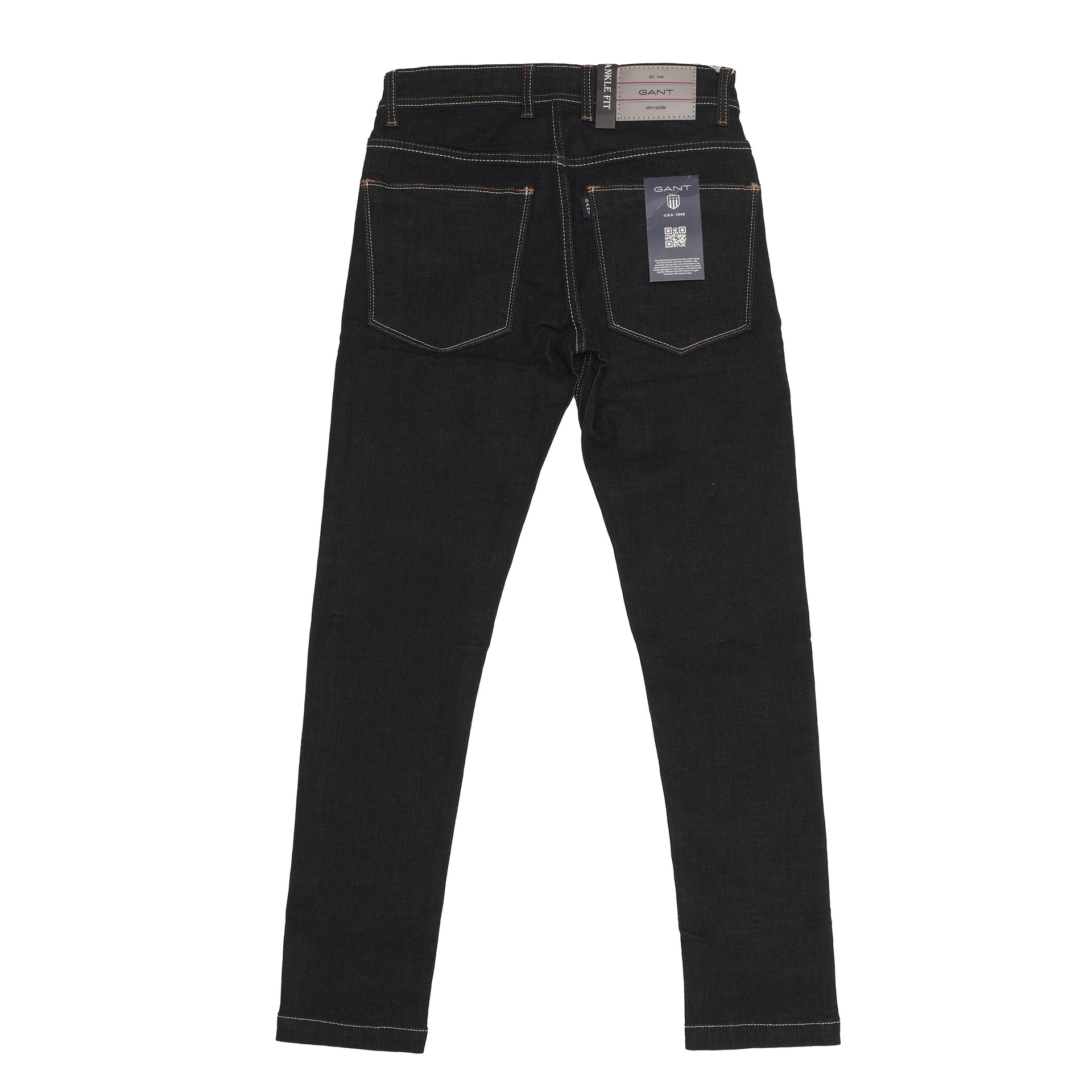 GANT Midnight Onyx Slim Fit Denim Jeans with Contrast Stitching