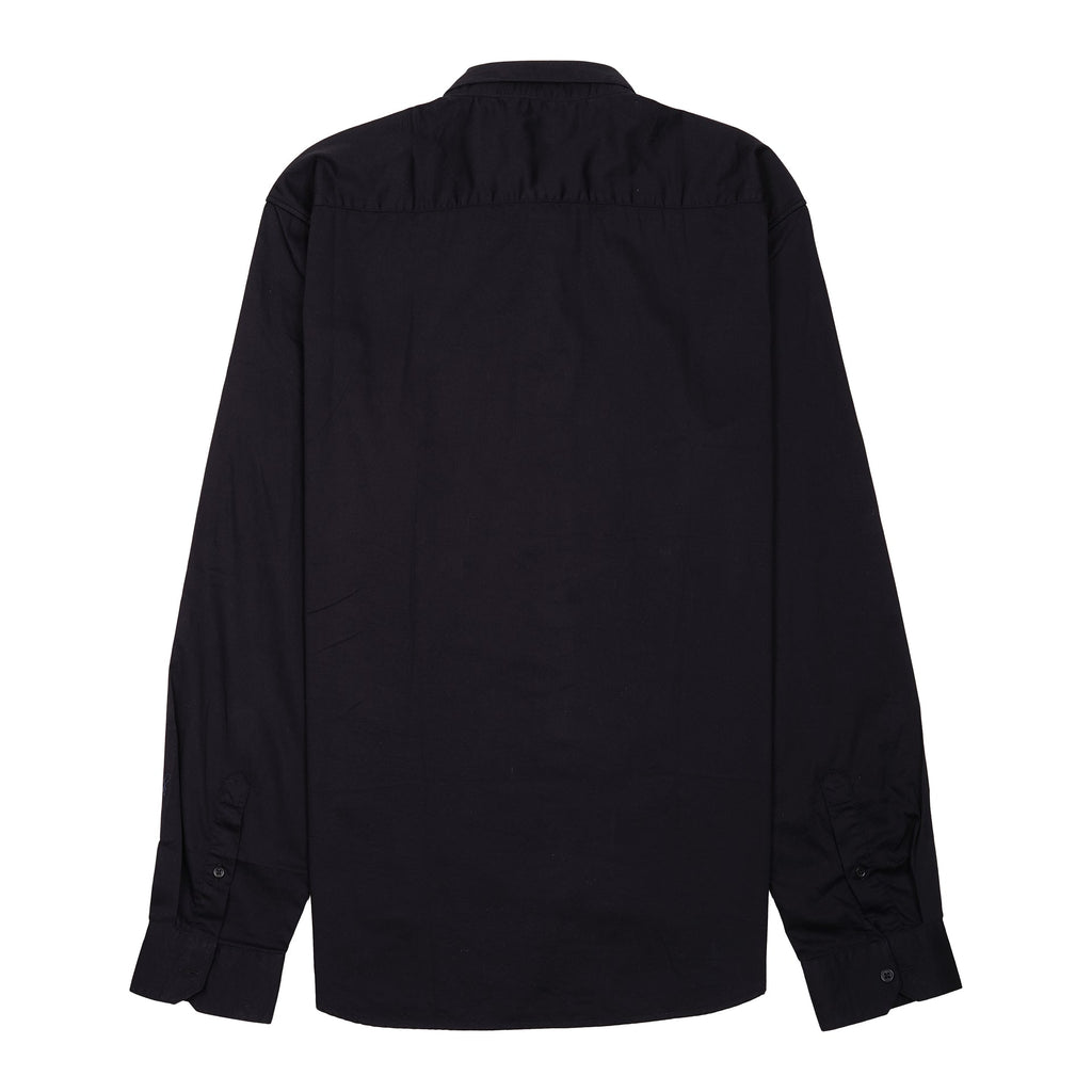 EA7 EMPORIO ARMANI Midnight Onyx Tailored Fit Long Sleeve Button-Up Shirt