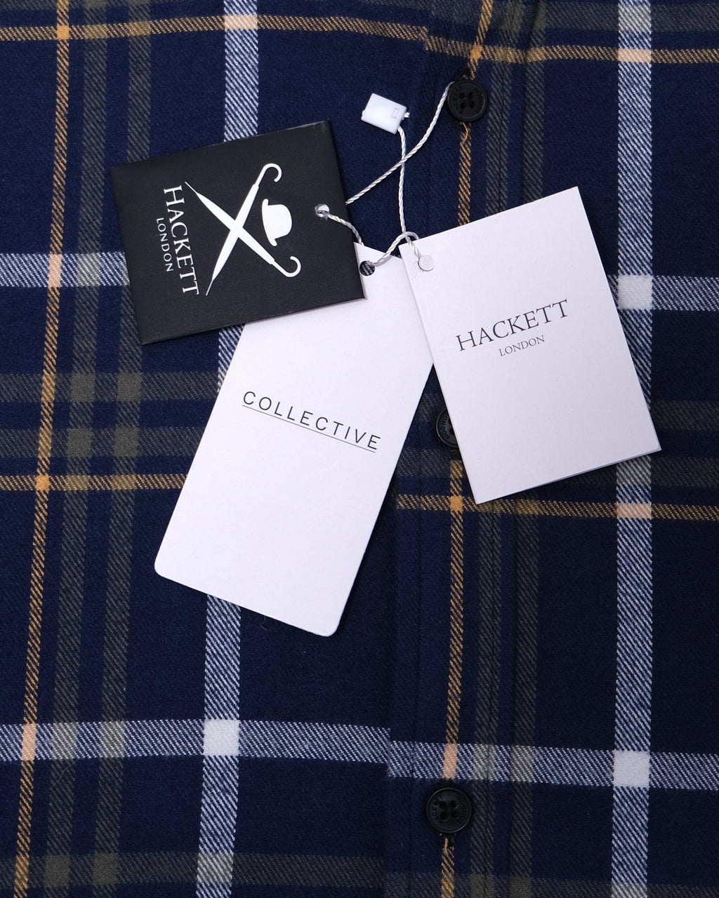 HACKETT LONDON Twilight Indigo Heritage Slim Fit Flannel Shirt