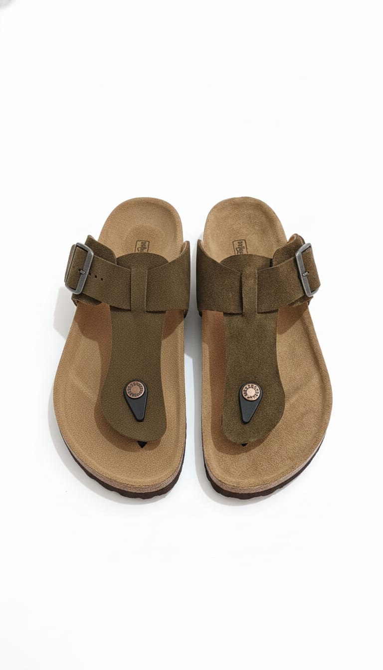 Birkenstock Arizona Suede Thong Sandal in Brown