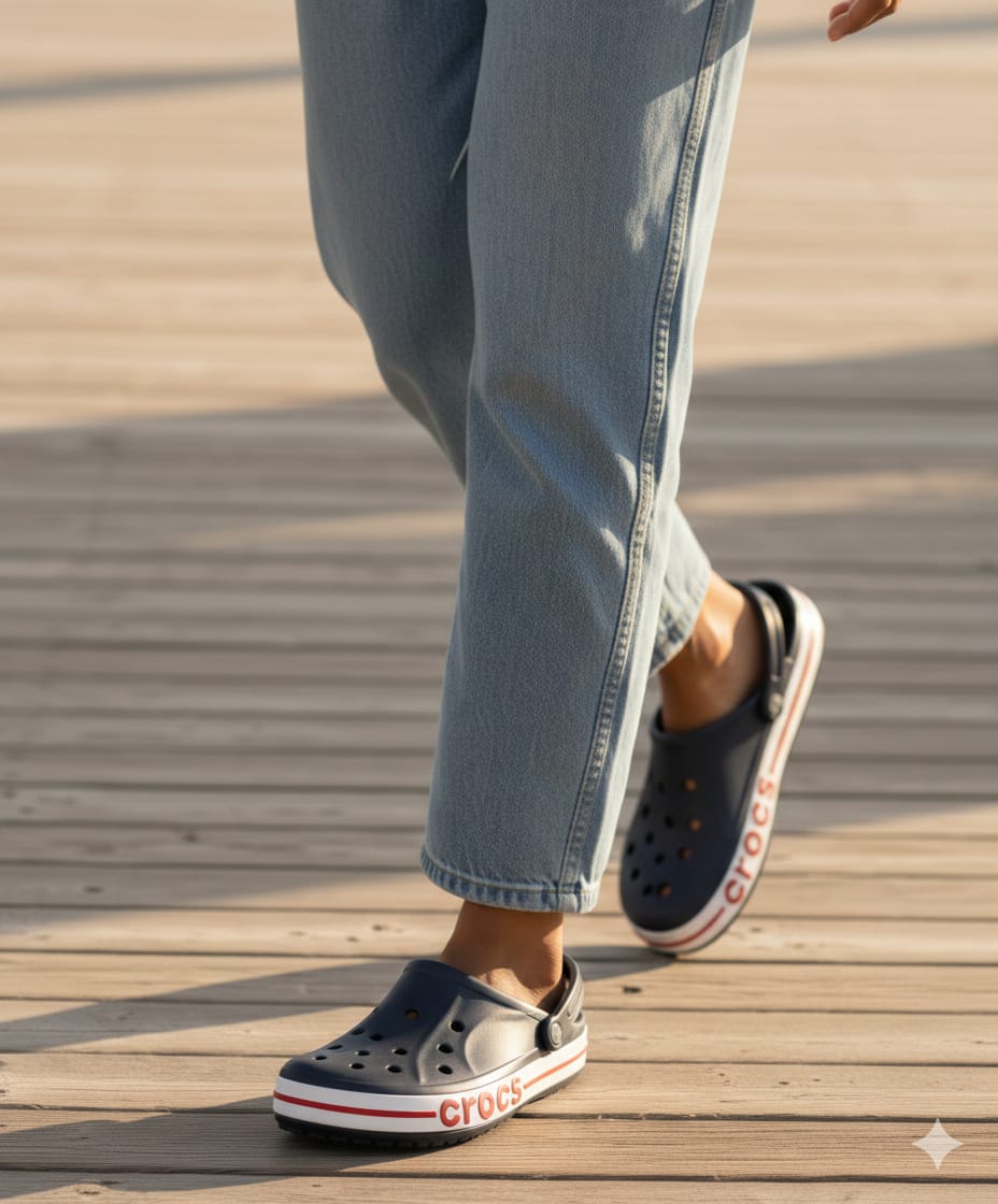 CROCS Classic Clogs with Retro Stripe