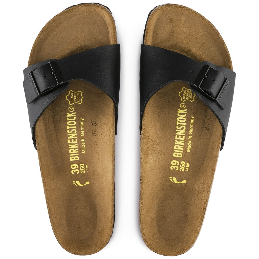 BIRKENSTOCK Midnight Onyx Luxe Leather Slide Sandals