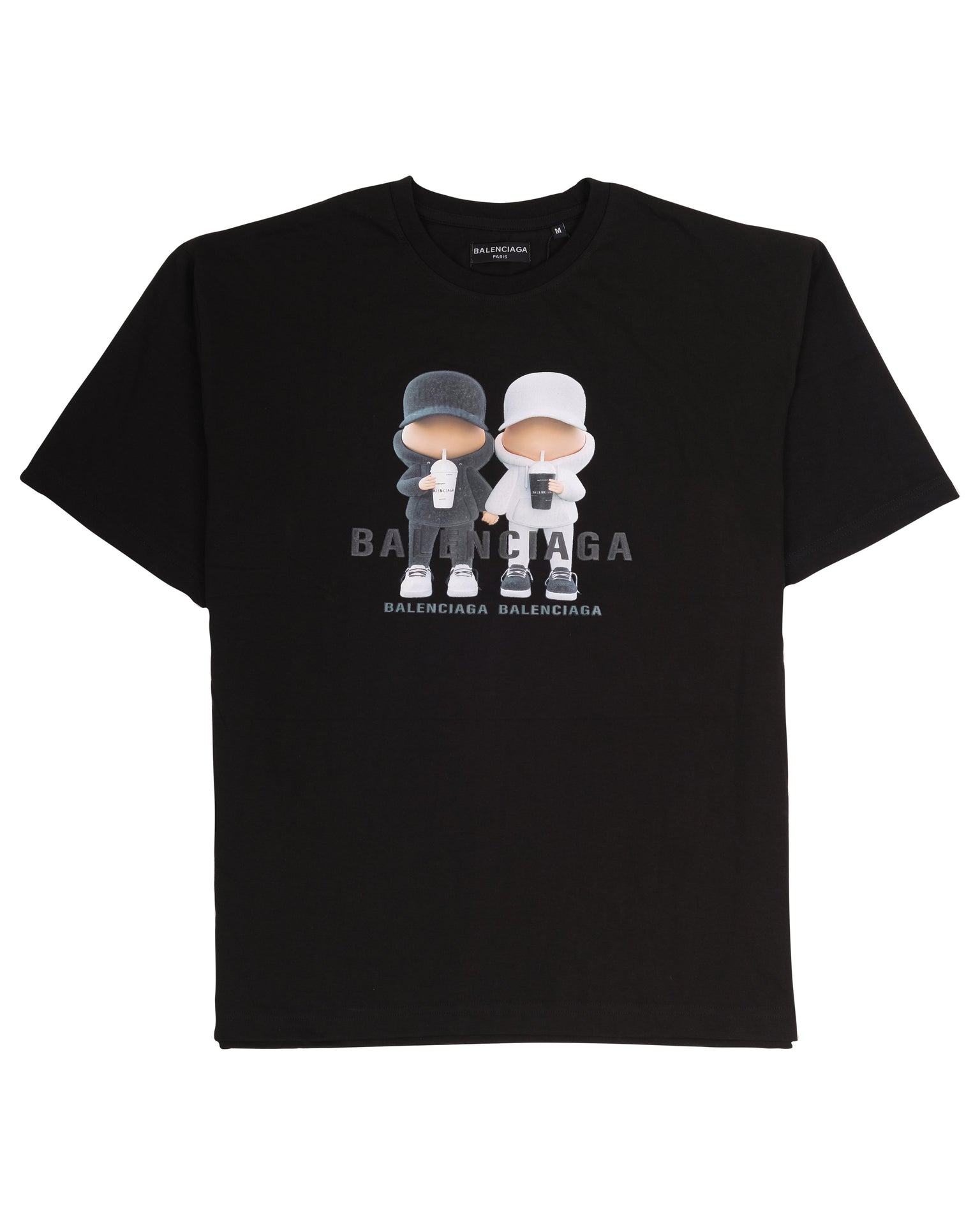 BALENCIAGA Midnight Noir Graphic Oversized Short Sleeve Tee