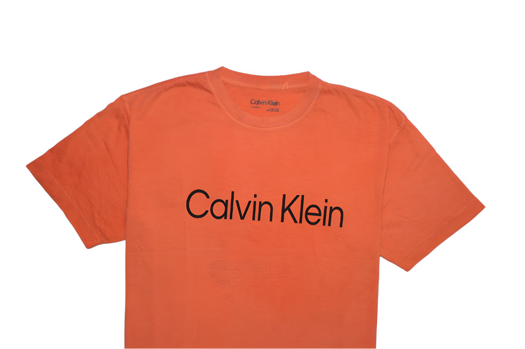 CALVIN KLEIN Vibrant Ember Tailored Fit Short Sleeve T-Shirt