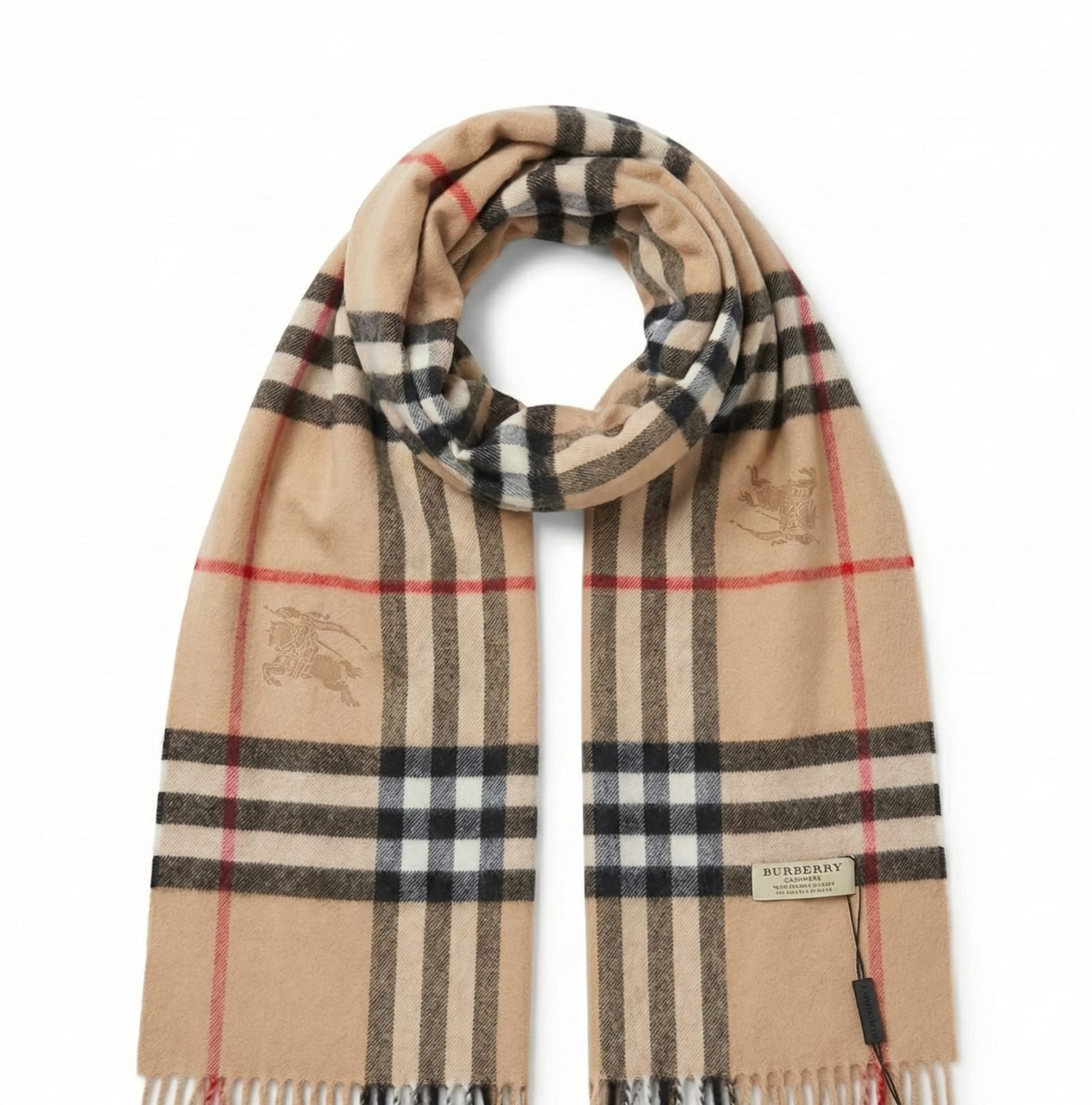 BURBERRY Classic Check Cashmere Scarf