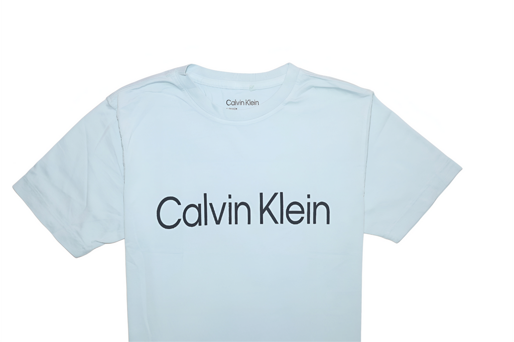 CALVIN KLEIN Ethereal Aqua Contemporary Fit Short Sleeve T-Shirt