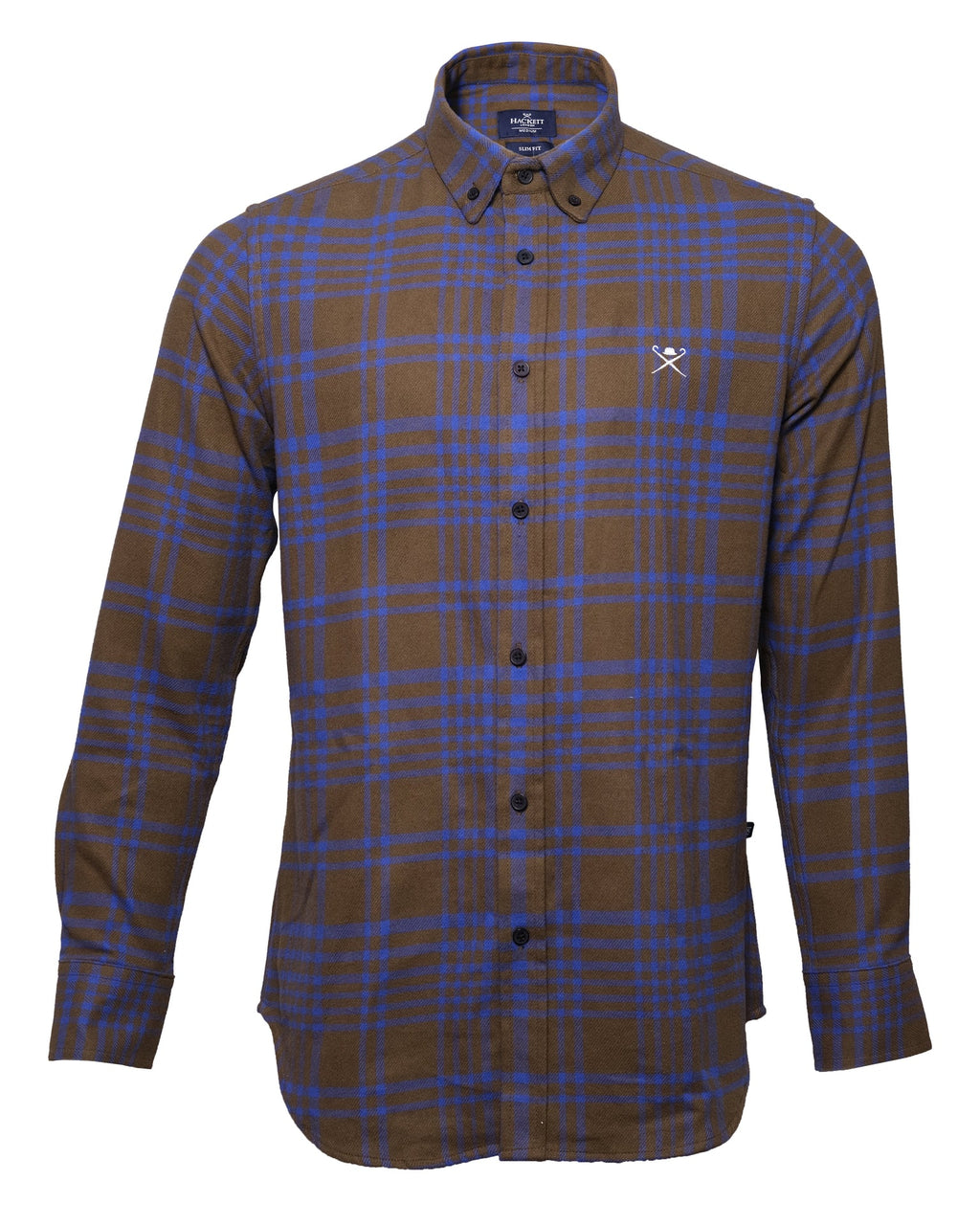 HACKETT LONDON Rustic Chestnut Slim Fit Brushed Cotton Button-Down Shirt