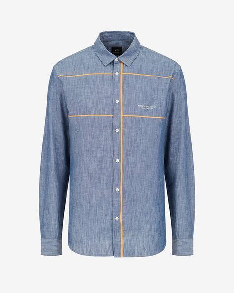 ARMANI EXCHANGE Men's Denim Stripe Button-Up Shirt