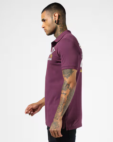 Superdry Vintage Athletic Polo in Majestic Plum - Sporty & Stylish