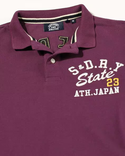 Superdry Vintage Athletic Polo in Majestic Plum - Sporty & Stylish