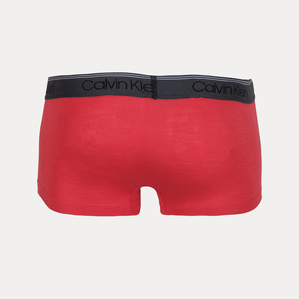 Calvin Klein Luxurious Tranquil Trunks in Serene Green, Bold Black & Radiant Red