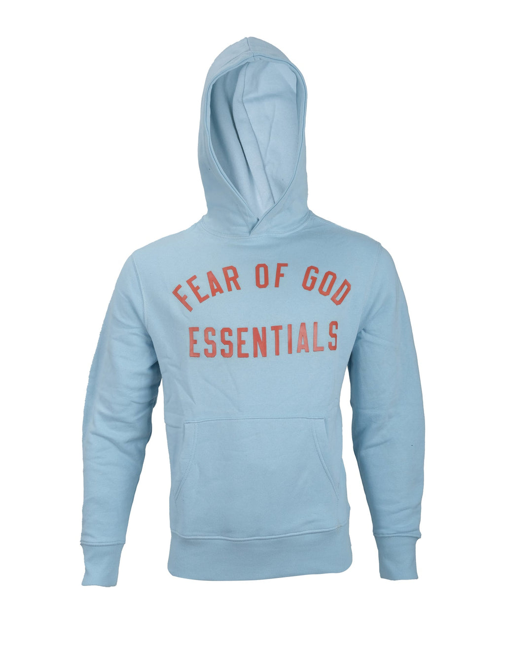 FEAR OF GOD ESSENTIALS Tranquil Blue Oversized Logo Pullover Hoodie