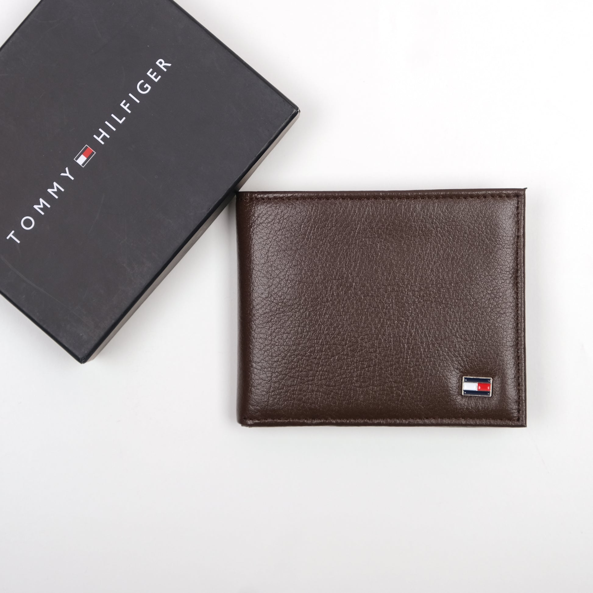 Tommy Hilfiger Luxurious Cocoa Leather Wallet