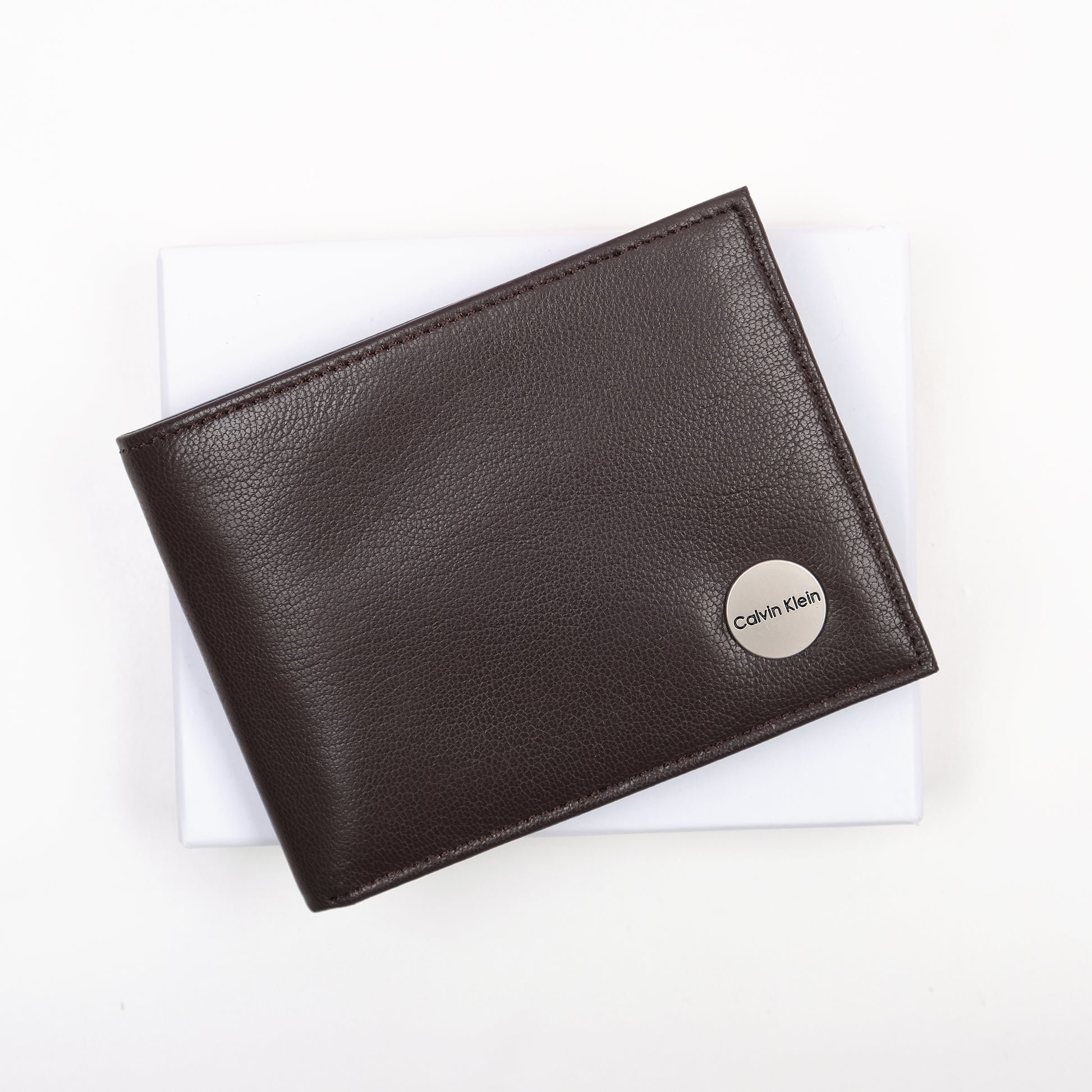 Calvin Klein Luxurious Cocoa Leather Wallet