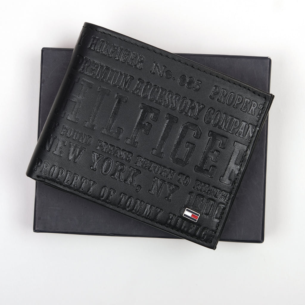 Tommy Hilfiger Premium Leather Wallet in Midnight Black Elegance