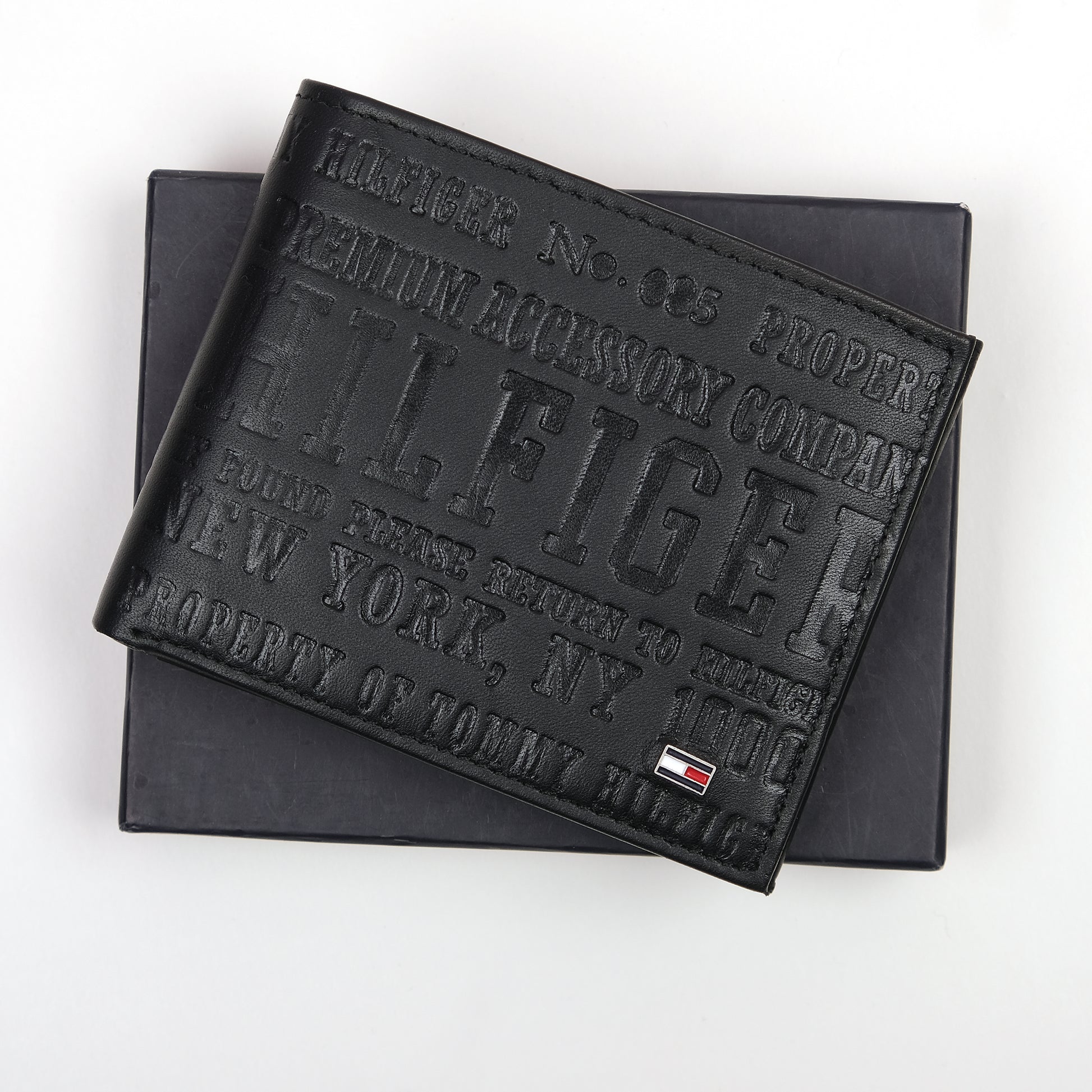 Tommy Hilfiger Premium Leather Wallet in Midnight Black Elegance