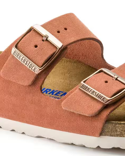 BIRKENSTOCK Sunset Coral Narrow Fit Soft Footbed Slip-On Sandals