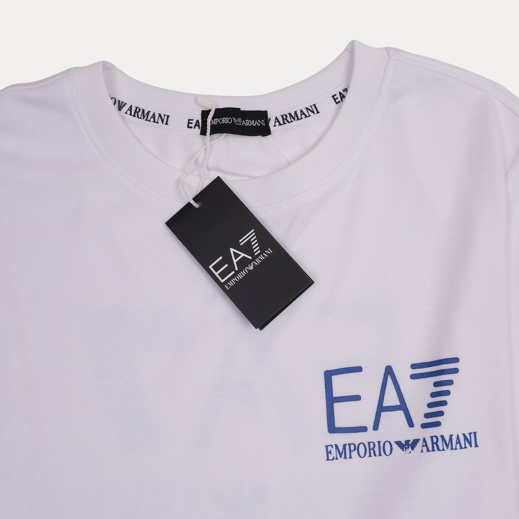 EA7 EMPORIO ARMANI Celestial Ivory Relaxed Fit Short Sleeve T-Shirt