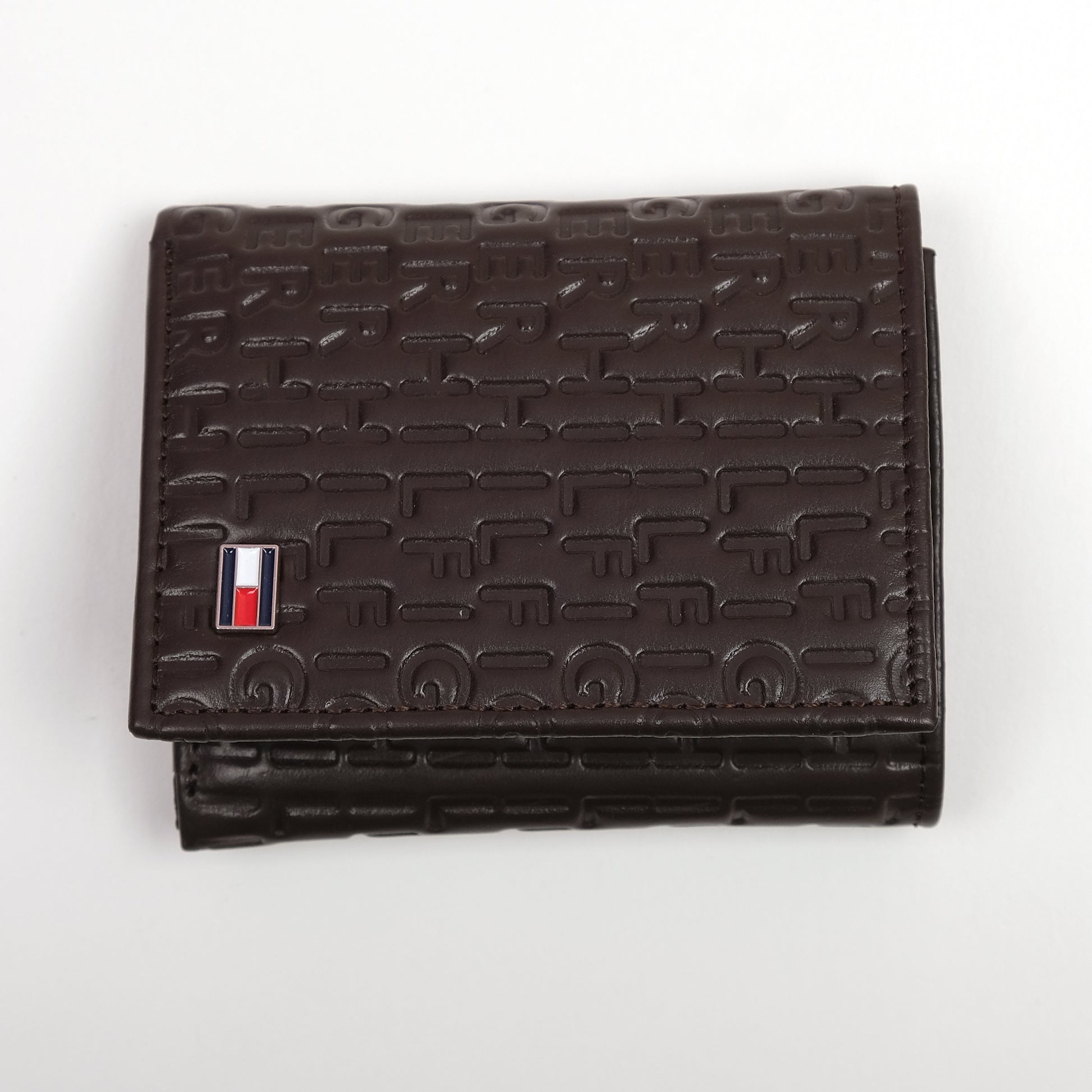 TOMMY HILFIGER Elegant Espresso Leather Wallet