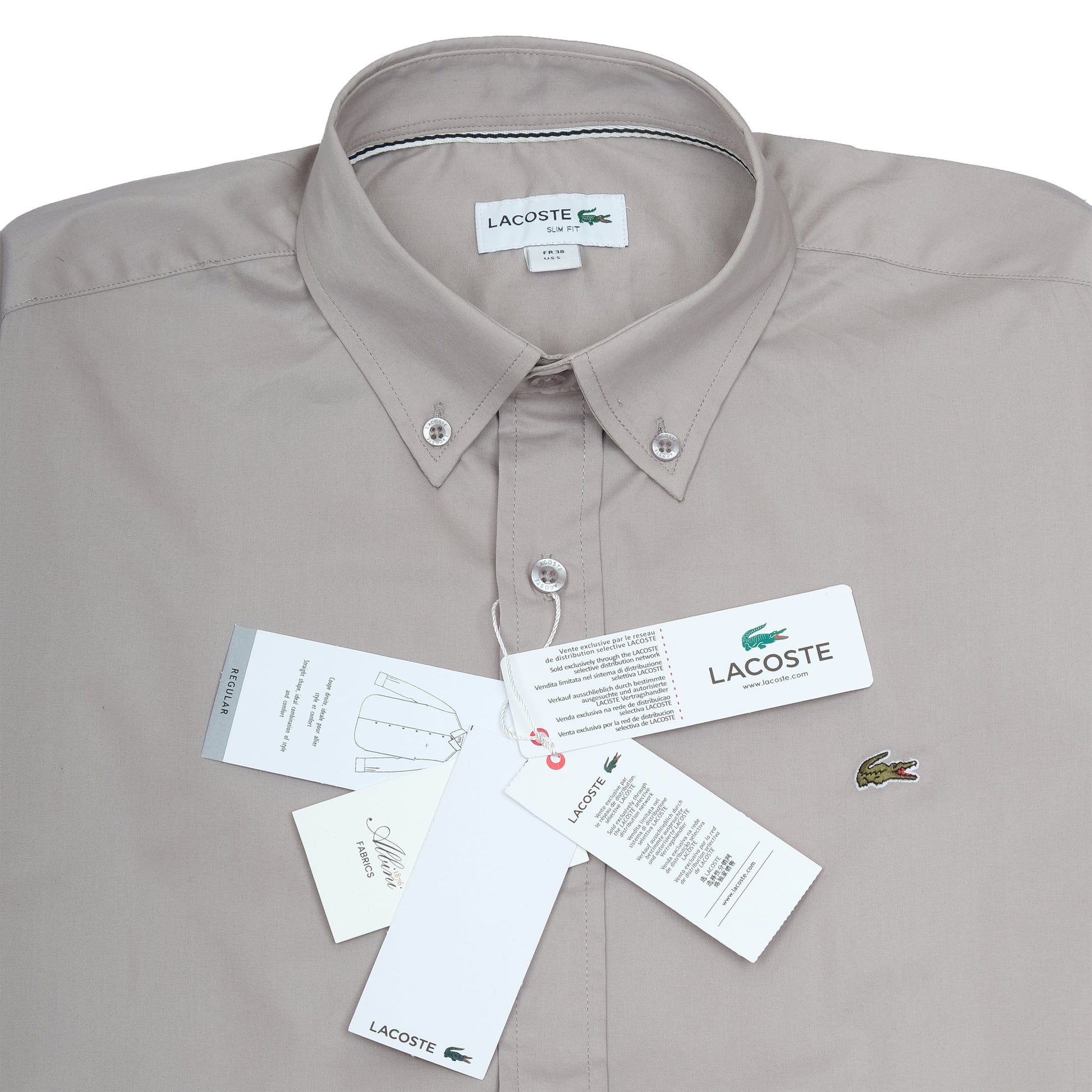 Lacoste Elegant Ecru Button-Up Shirt