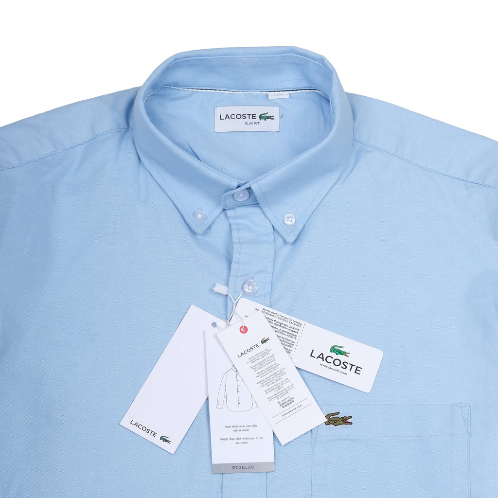 LACOSTE Serene Sky Classic Fit Short Sleeve Button-Down Shirt