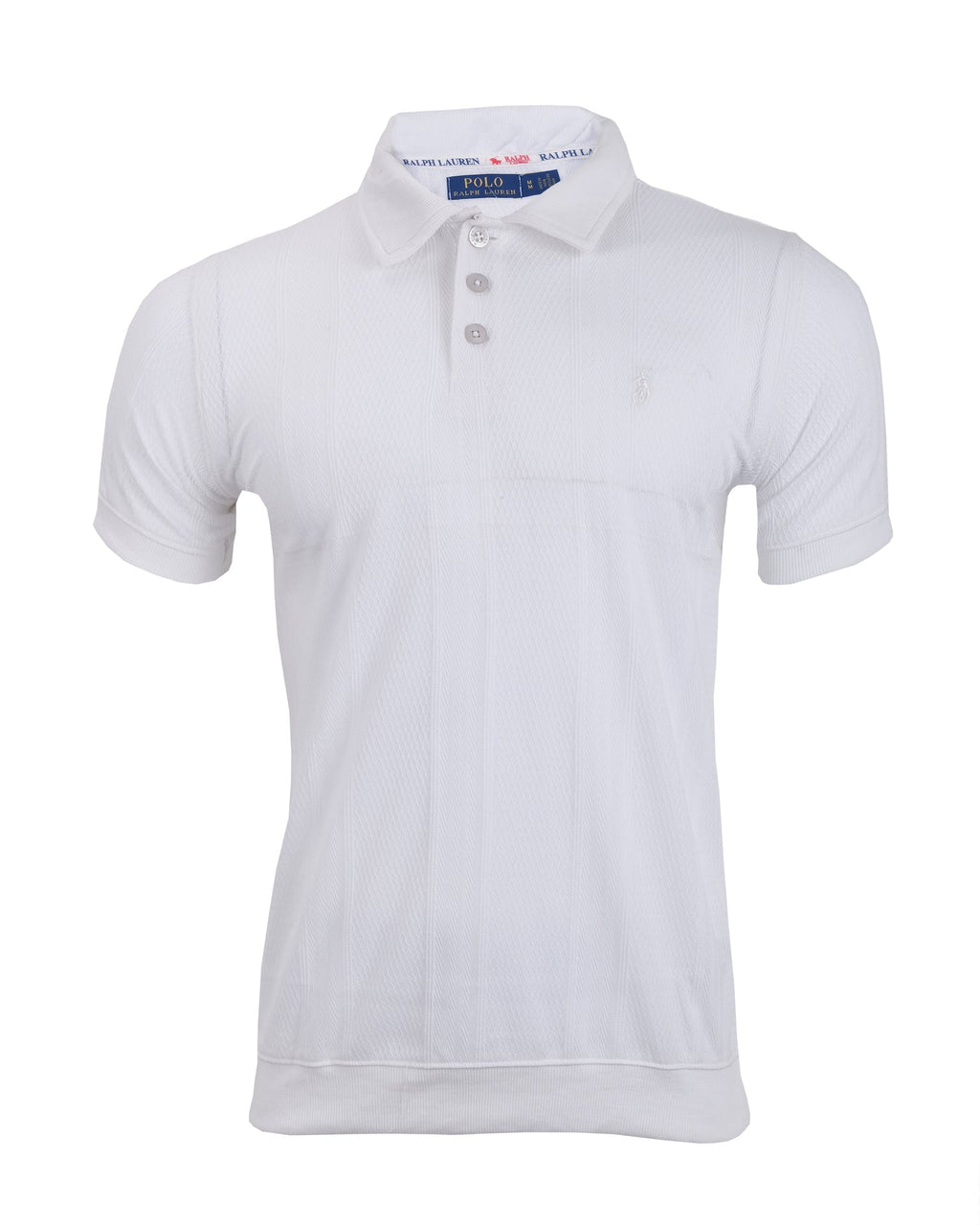 POLO RALPH LAUREN Frosted White Classic Fit Mesh Short Sleeve Polo Shirt