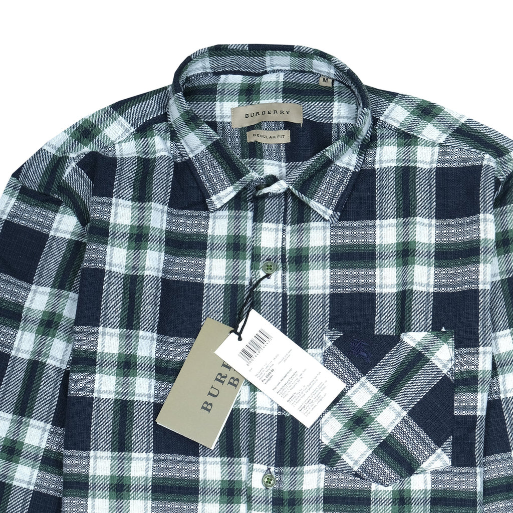 BURBERRY Enchanted Pine Check Flannel Long Sleeve Shirt