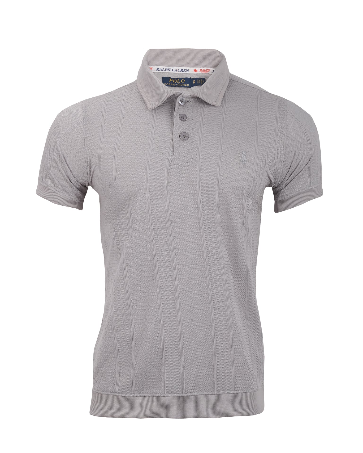 POLO RALPH LAUREN Silver Mist Classic Fit Textured Polo Shirt