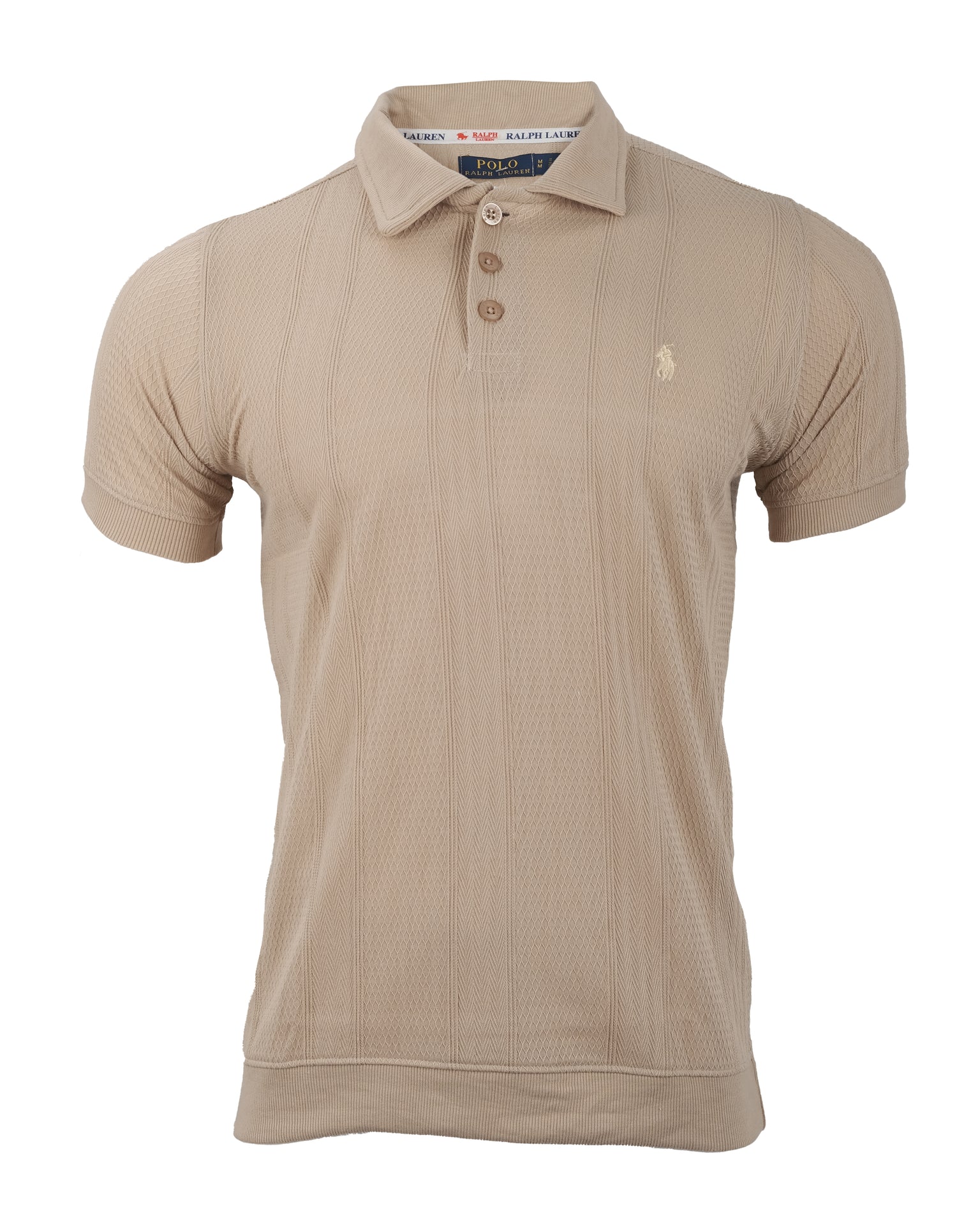 POLO RALPH LAUREN Sandy Dune Textured Cotton Short Sleeve Polo Shirt