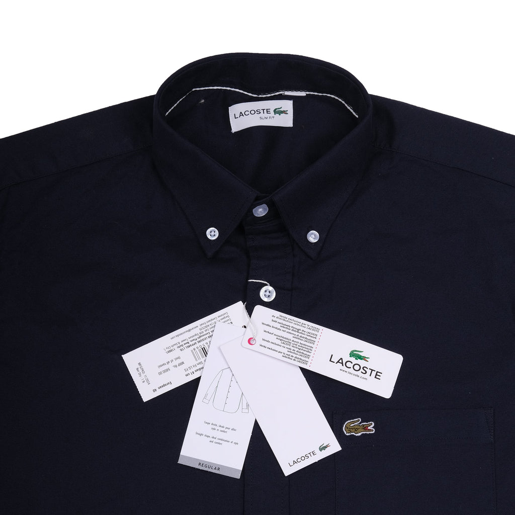 LACOSTE Deep Ocean Classic Fit Short Sleeve Button-Up Shirt