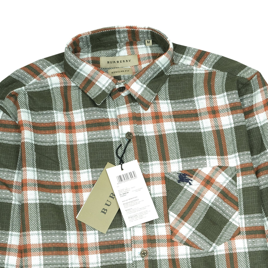 BURBERRY Enchanted Forest Check Flannel Long Sleeve Shirt