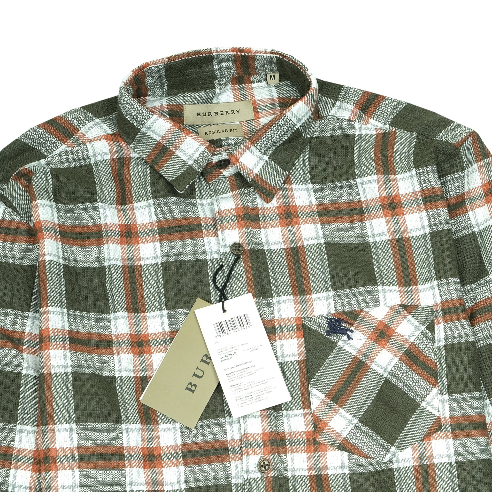 BURBERRY Enchanted Forest Check Flannel Long Sleeve Shirt