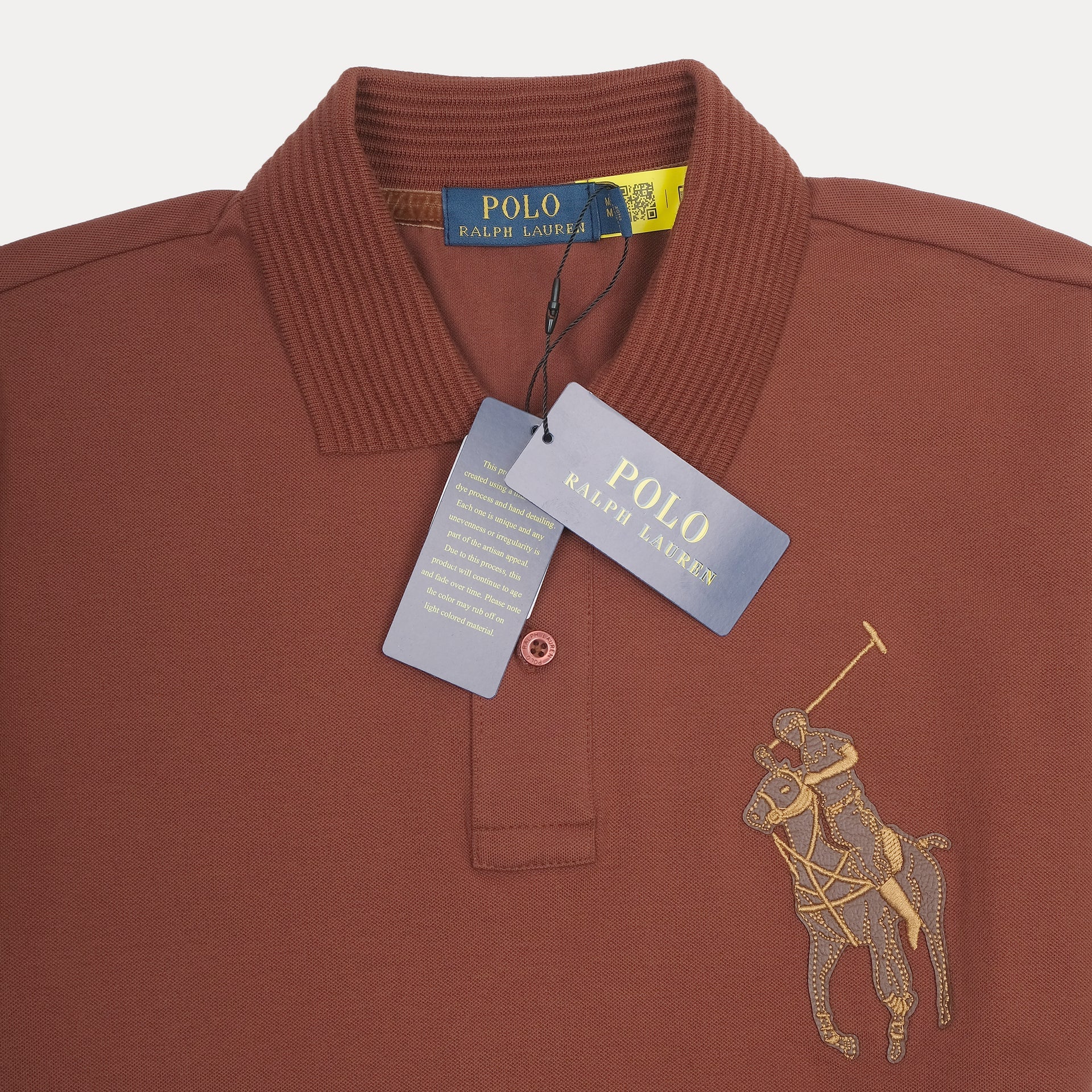 POLO RALPH LAUREN Ember Terracotta Tailored Fit Short Sleeve Piqué Polo Shirt