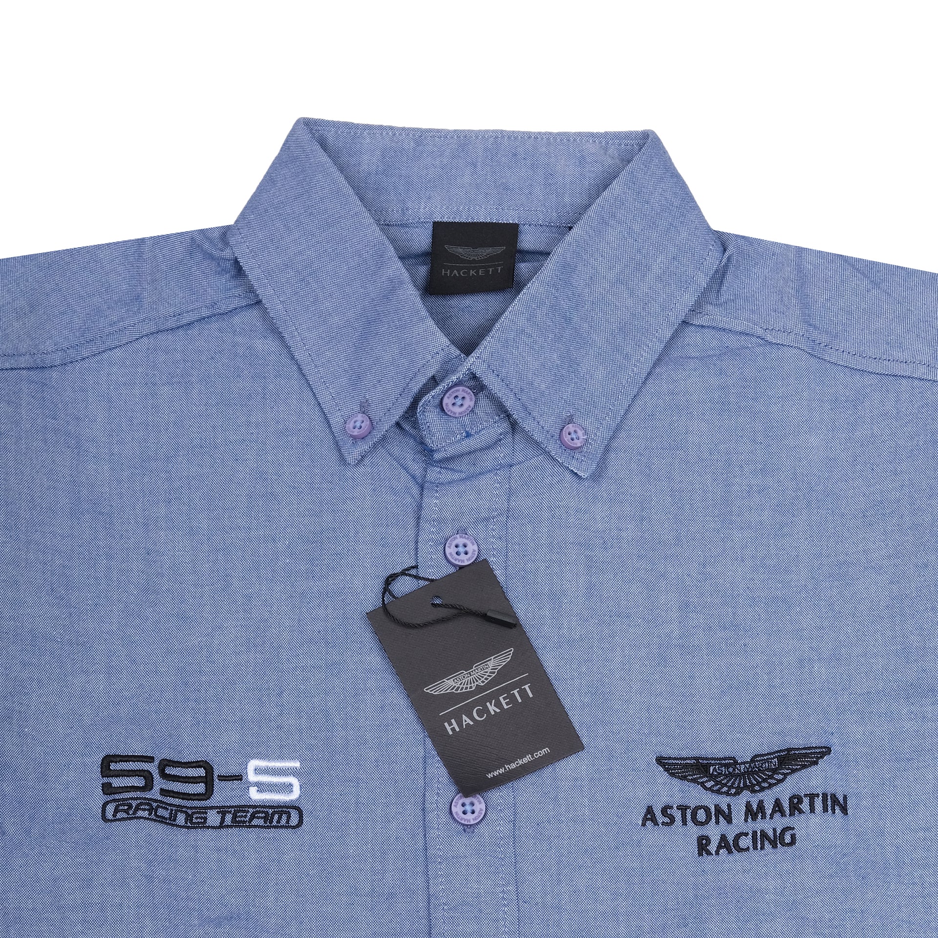 HACKETT Ozone Blue Slim Fit Long Sleeve Shirt