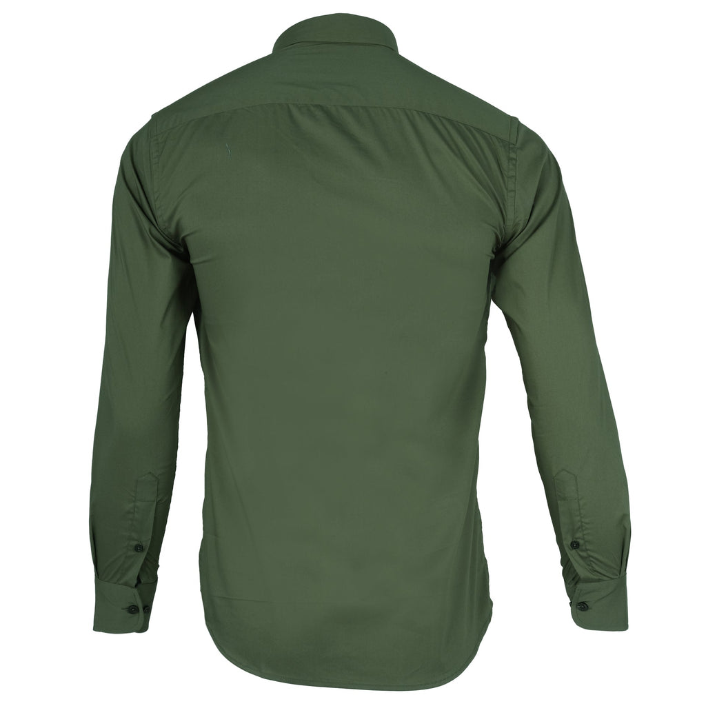 LACOSTE Olive Drizzle Classic Fit Long Sleeve Button-Up Shirt