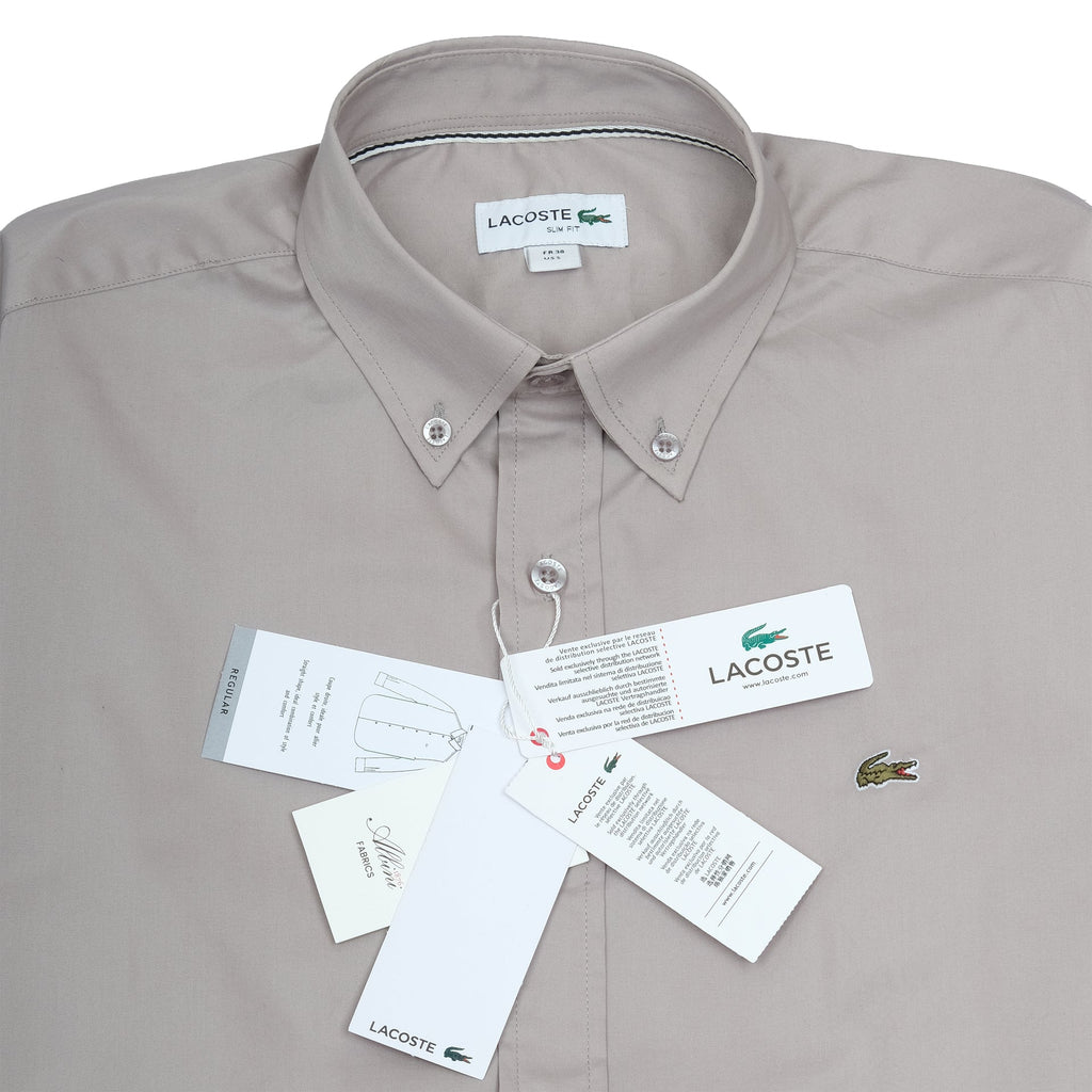 LACOSTE Sandstone Classic Fit Long Sleeve Button-Up Shirt