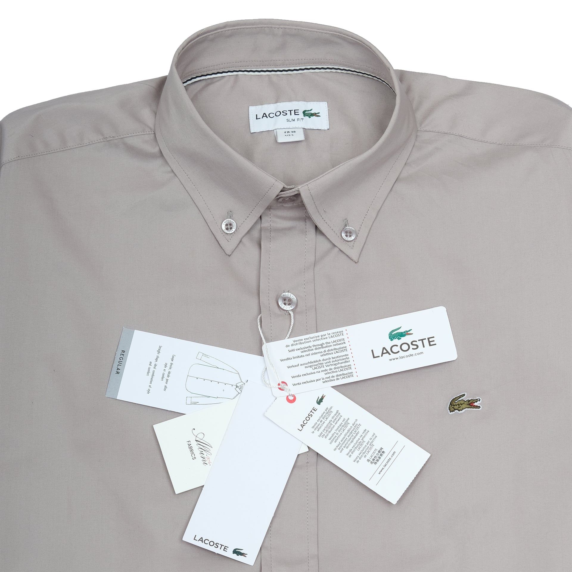 LACOSTE Sandstone Classic Fit Long Sleeve Button-Up Shirt