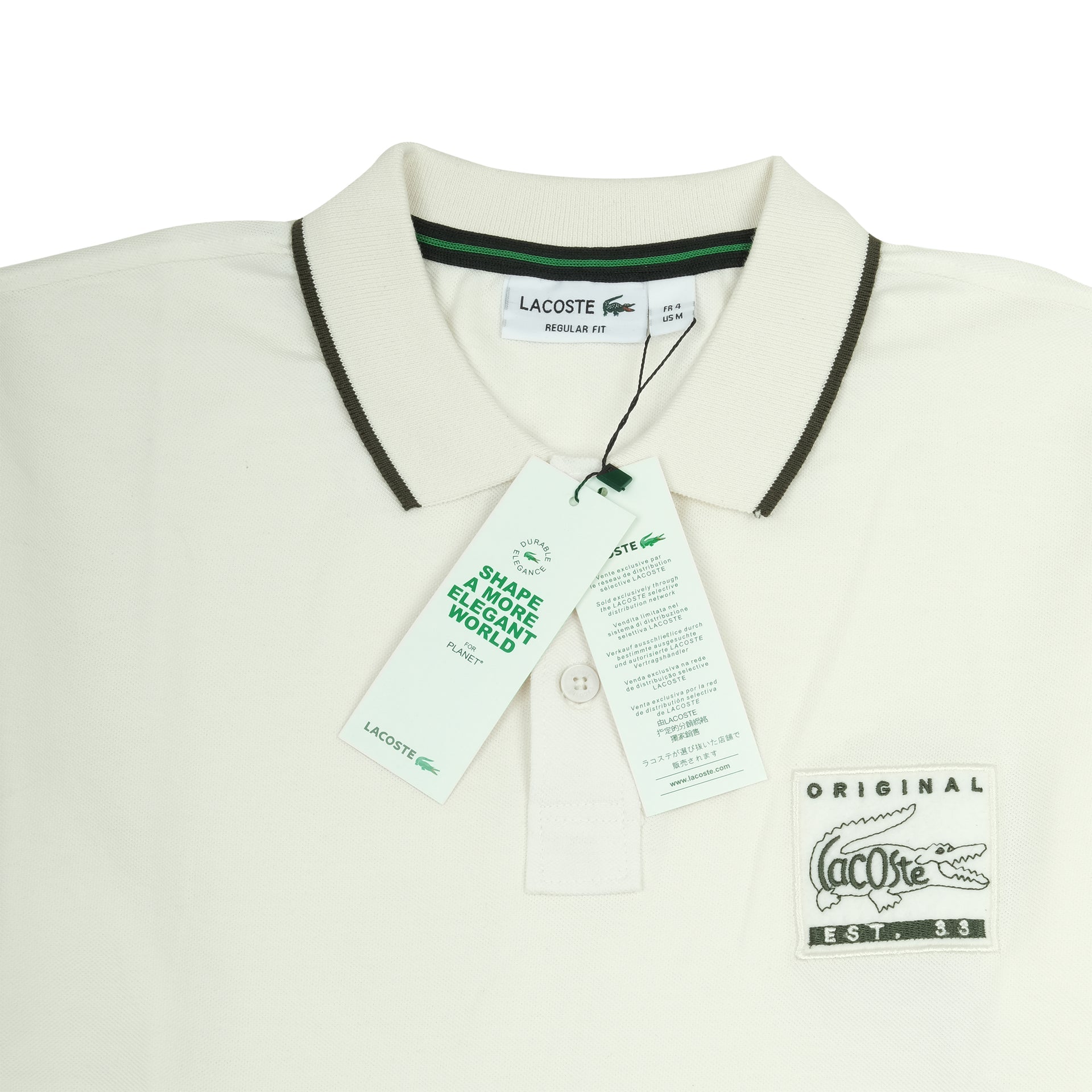 LACOSTE Cloud White Original Regular Fit Polo Shirt