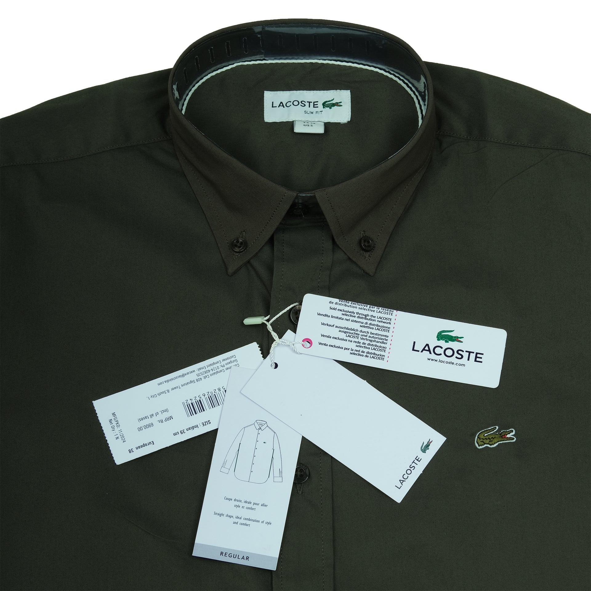 LACOSTE Forest Canopy Classic Fit Long Sleeve Button-Up Shirt