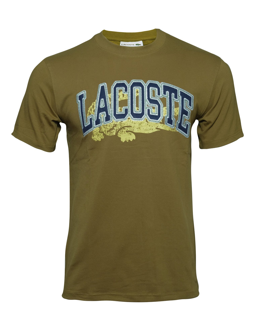 LACOSTE Olive Drizzle Classic Fit Graphic Tee