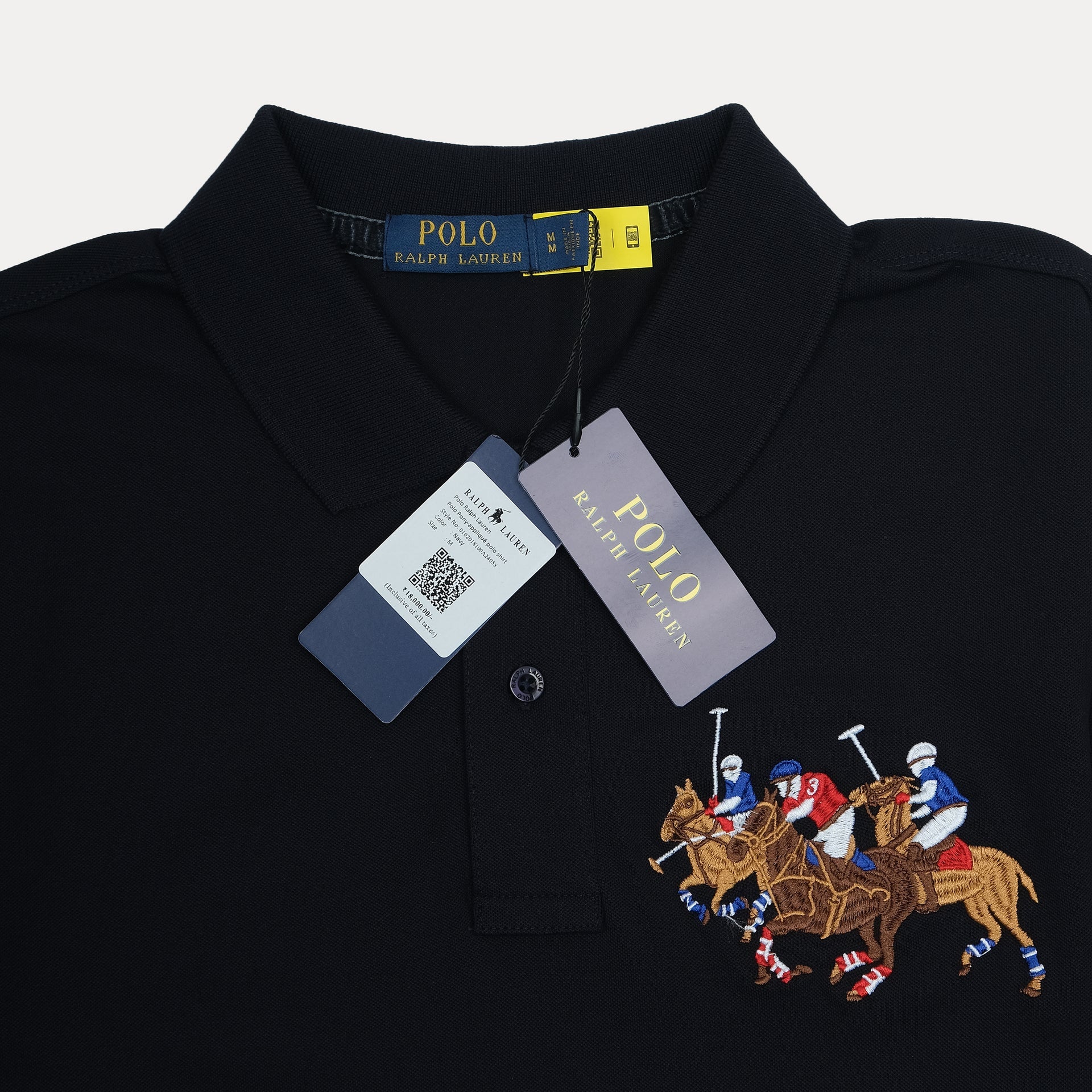 POLO RALPH LAUREN Midnight Sapphire Tailored Fit Embroidered Polo Shirt
