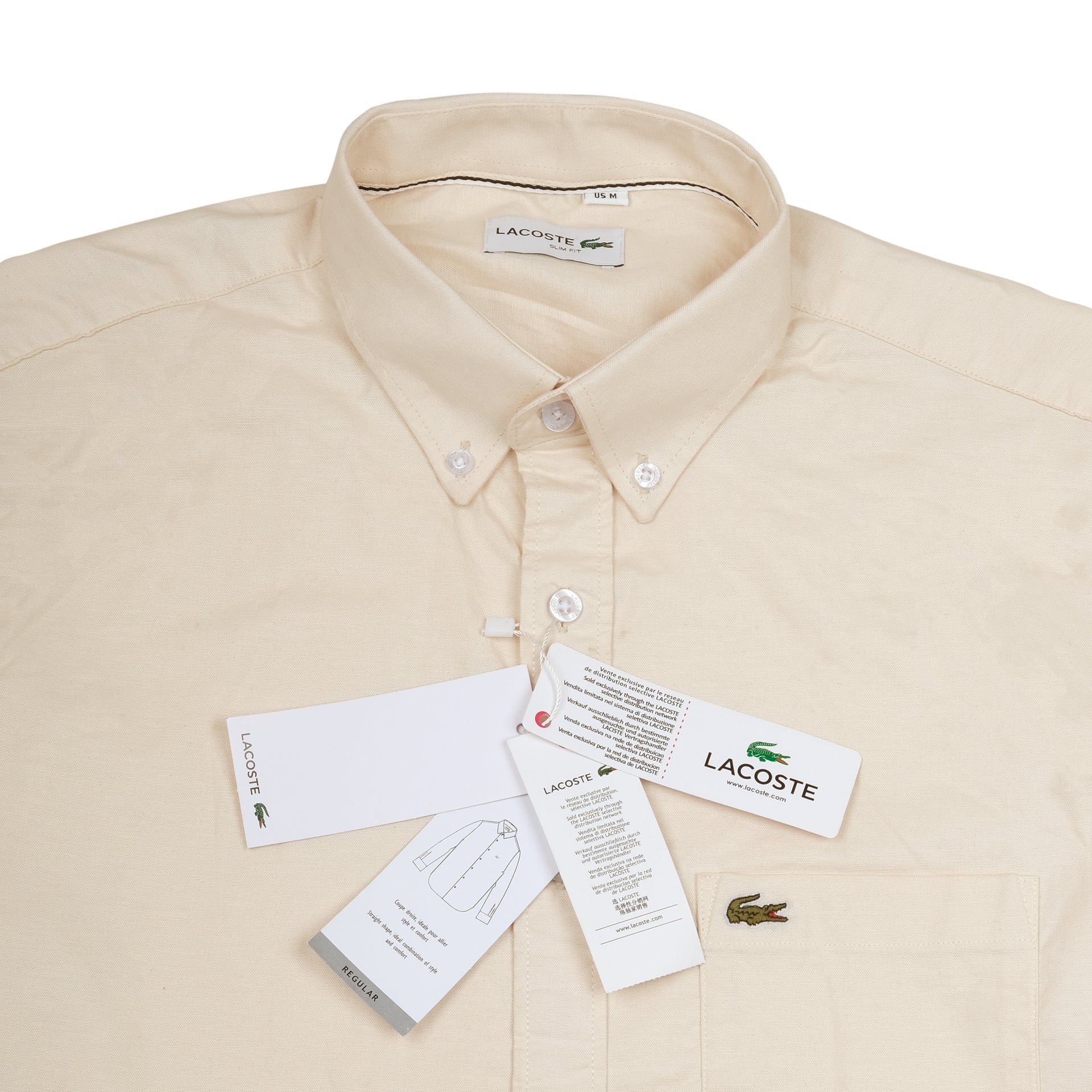 LACOSTE Sandstone Classic Fit Short Sleeve Button-Up Shirt