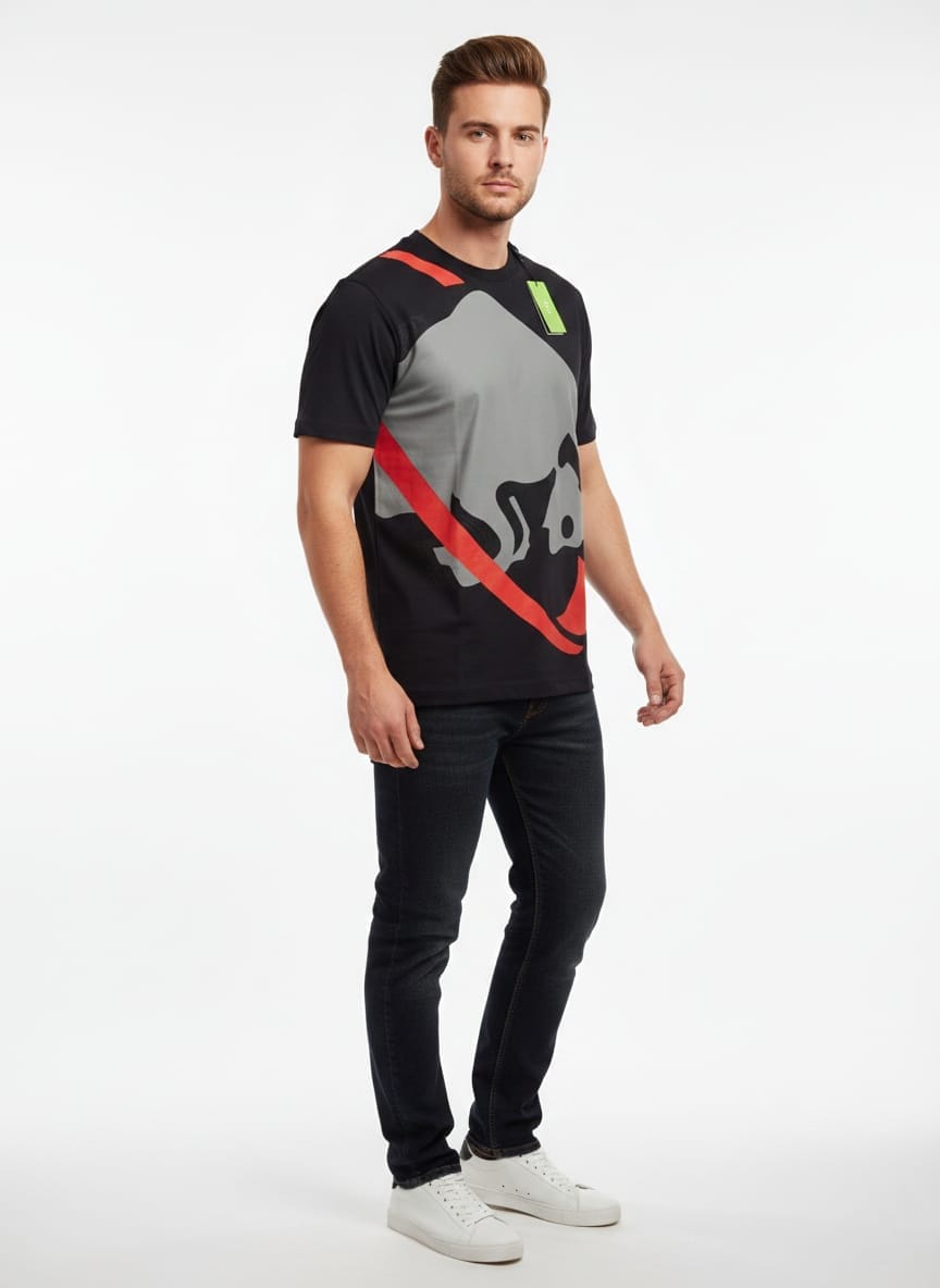 HUGO BOSS x RED BULL  Graphic Print  Drop Shoulder T-Shirt